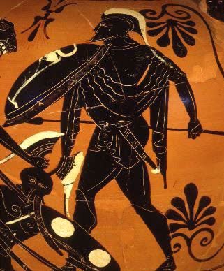Ares, ânfora ateniense de figuras negras C6 aC, Museu de Arte de Worcester